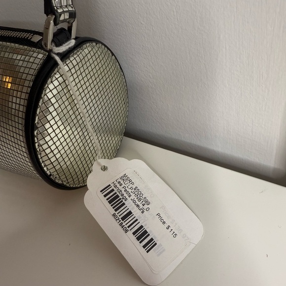 Les Petits Joueur - Emma Disco Handbag - Silver / Black - Picture 3 of 11